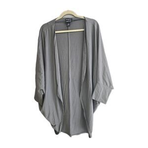 Wonderlush for Layers by Lizden Gray Batwing Cardigan Sweater Womans Size XL/1X
